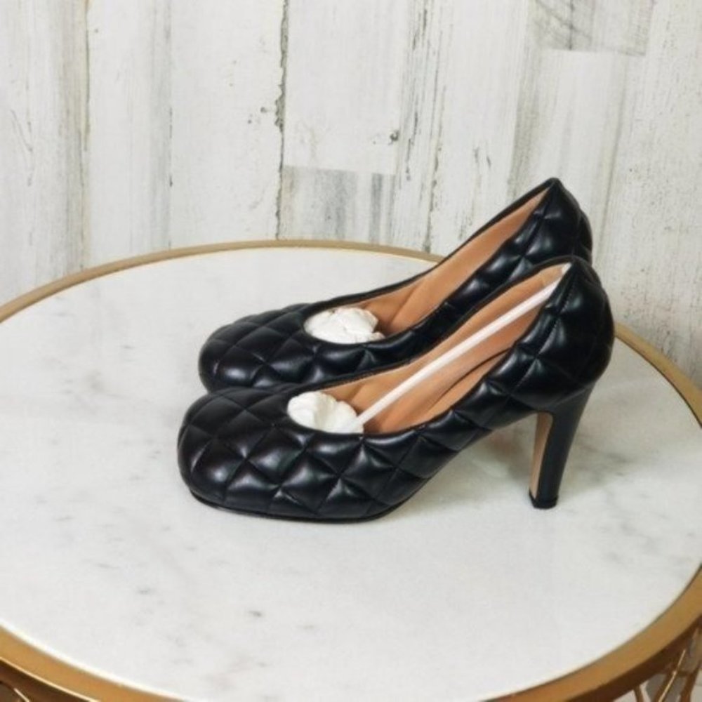 Bottega Veneta Padded Bloc 90mm Pumps Black Square - Picture 7 of 13